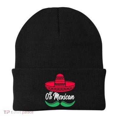0 Percent Mexican Funny Beanie