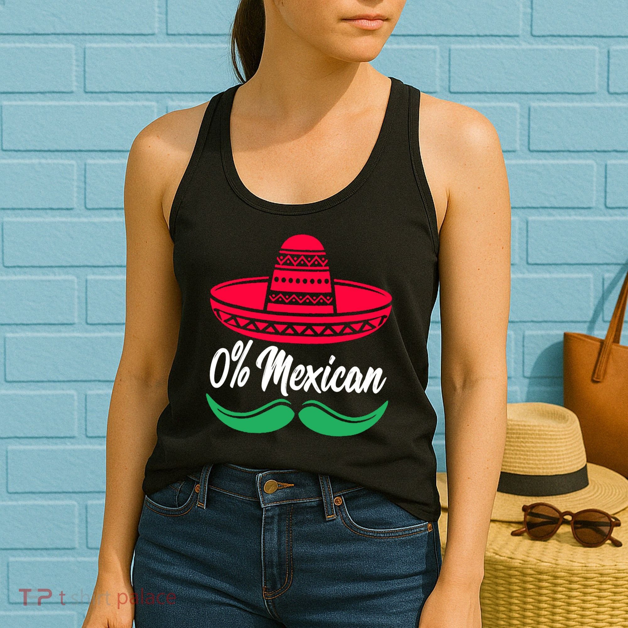 0 Percent Mexican Funny Women's Tank Top