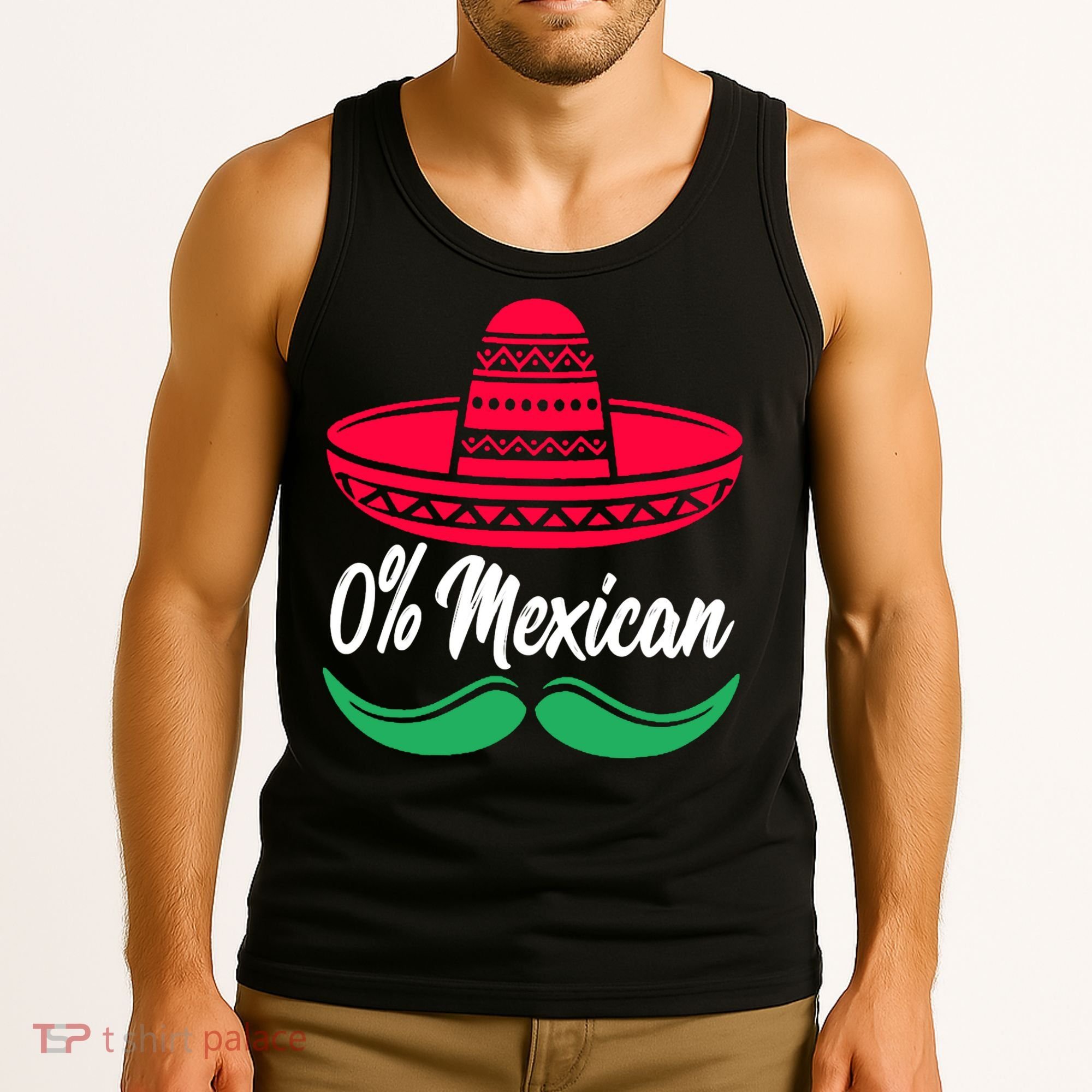 0 Percent Mexican Funny Tank Top