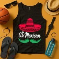 0 Percent Mexican Funny Tank Top thumb 4