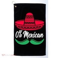 0 Percent Mexican Funny Golf Towel thumb 0