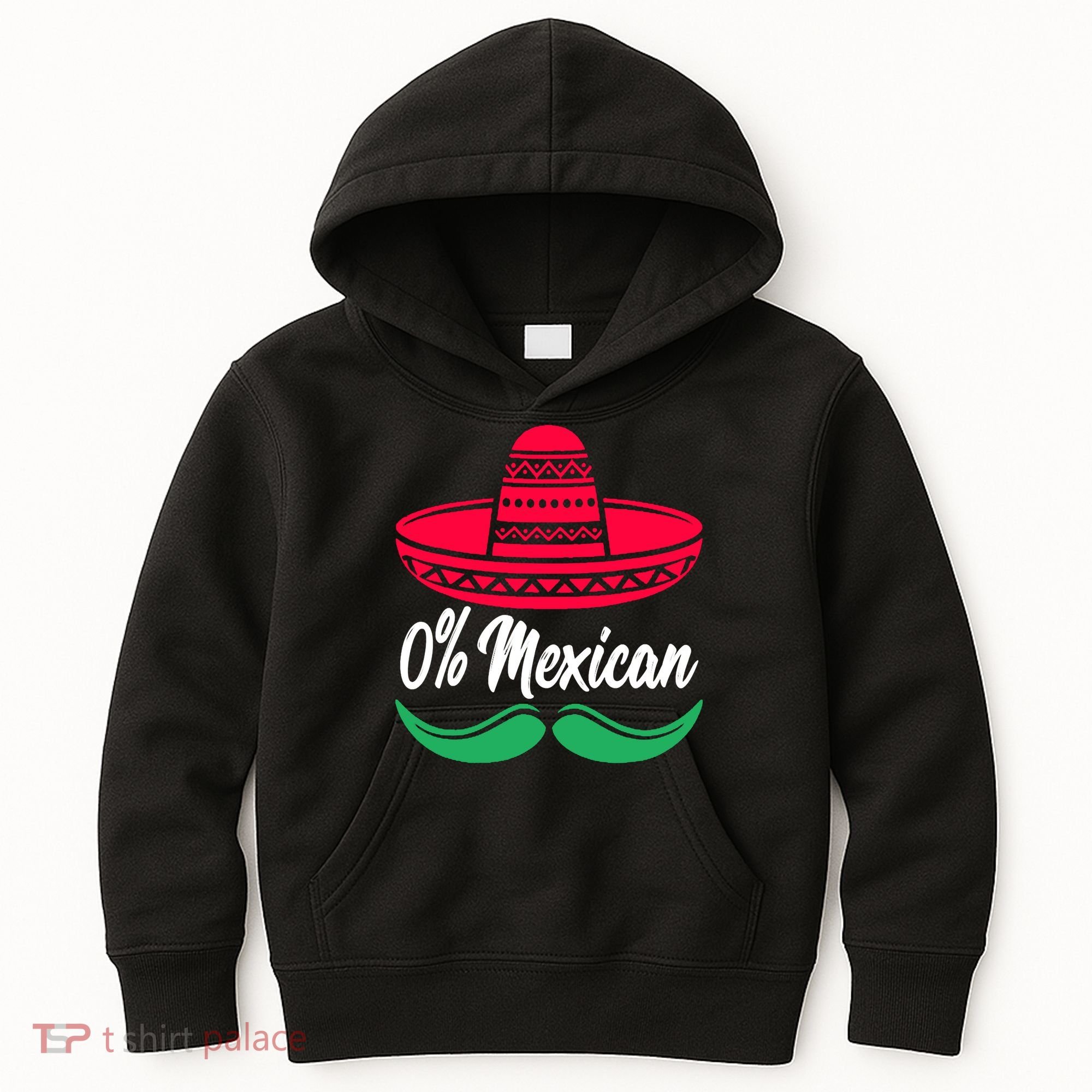 0 Percent Mexican Funny Kids Hoodie