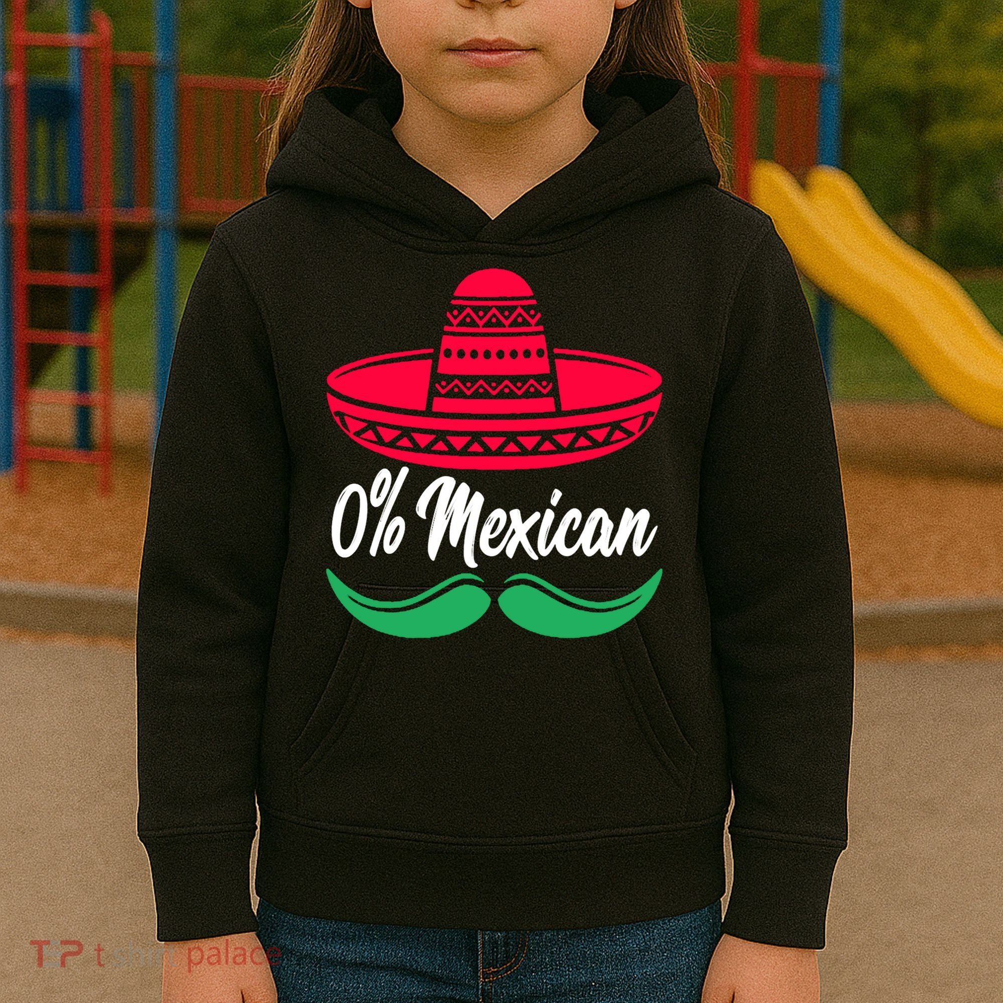 0 Percent Mexican Funny Kids Hoodie