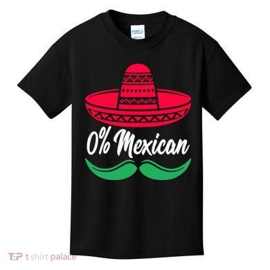 0 Percent Mexican Funny Kids T-Shirt