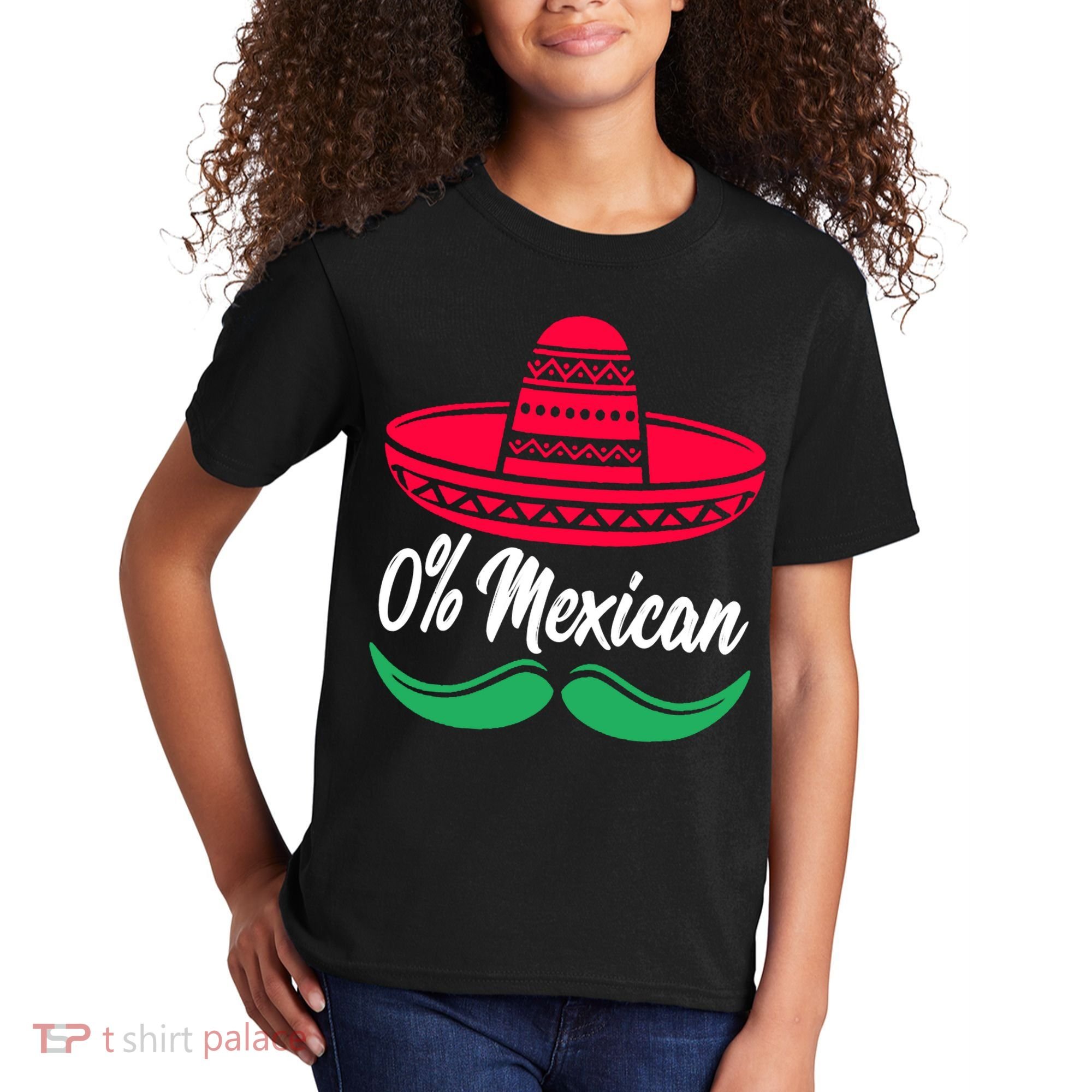 0 Percent Mexican Funny Kids T-Shirt