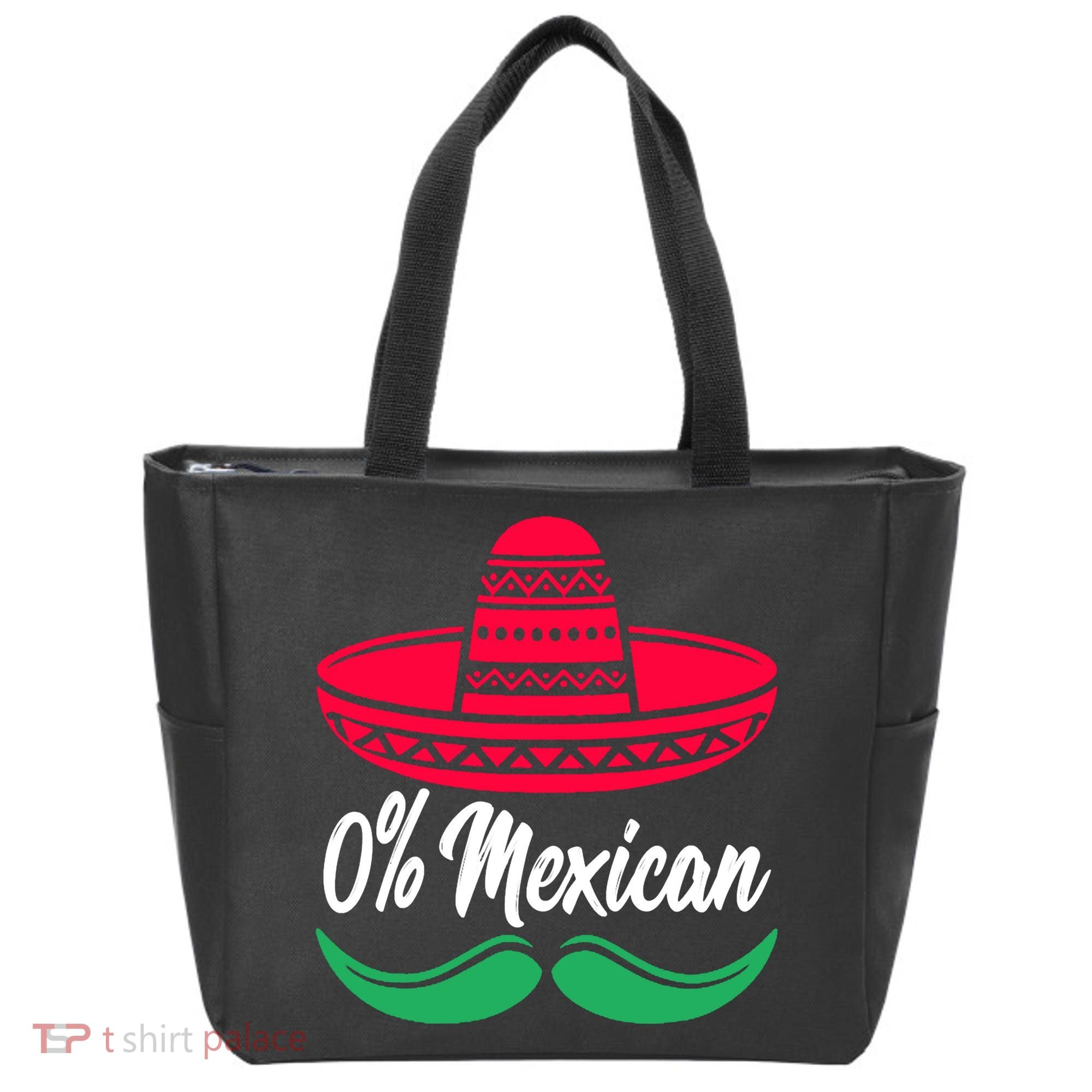 0 Percent Mexican Funny Tote Bag