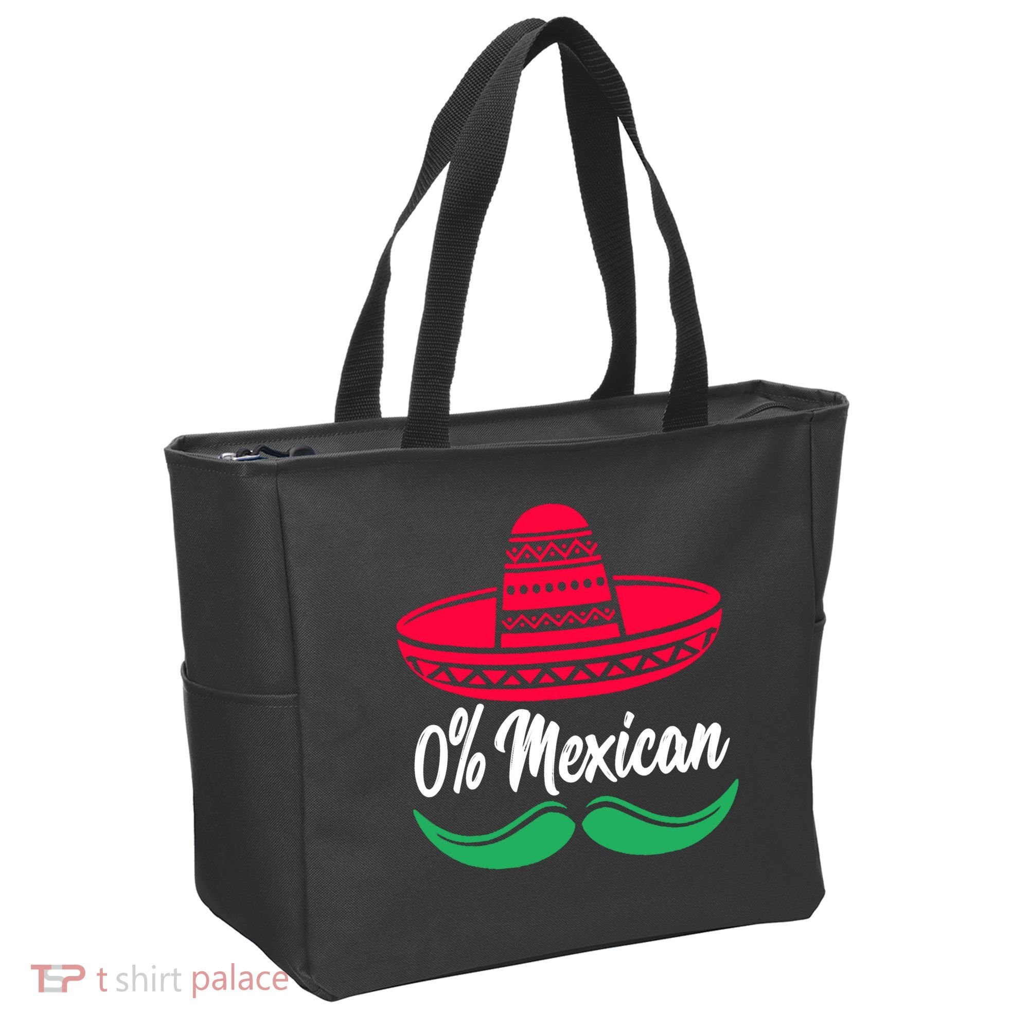 0 Percent Mexican Funny Tote Bag