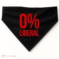 0% Zero Percent Liberal Conservative USA-Made Doggie Bandana thumb 0