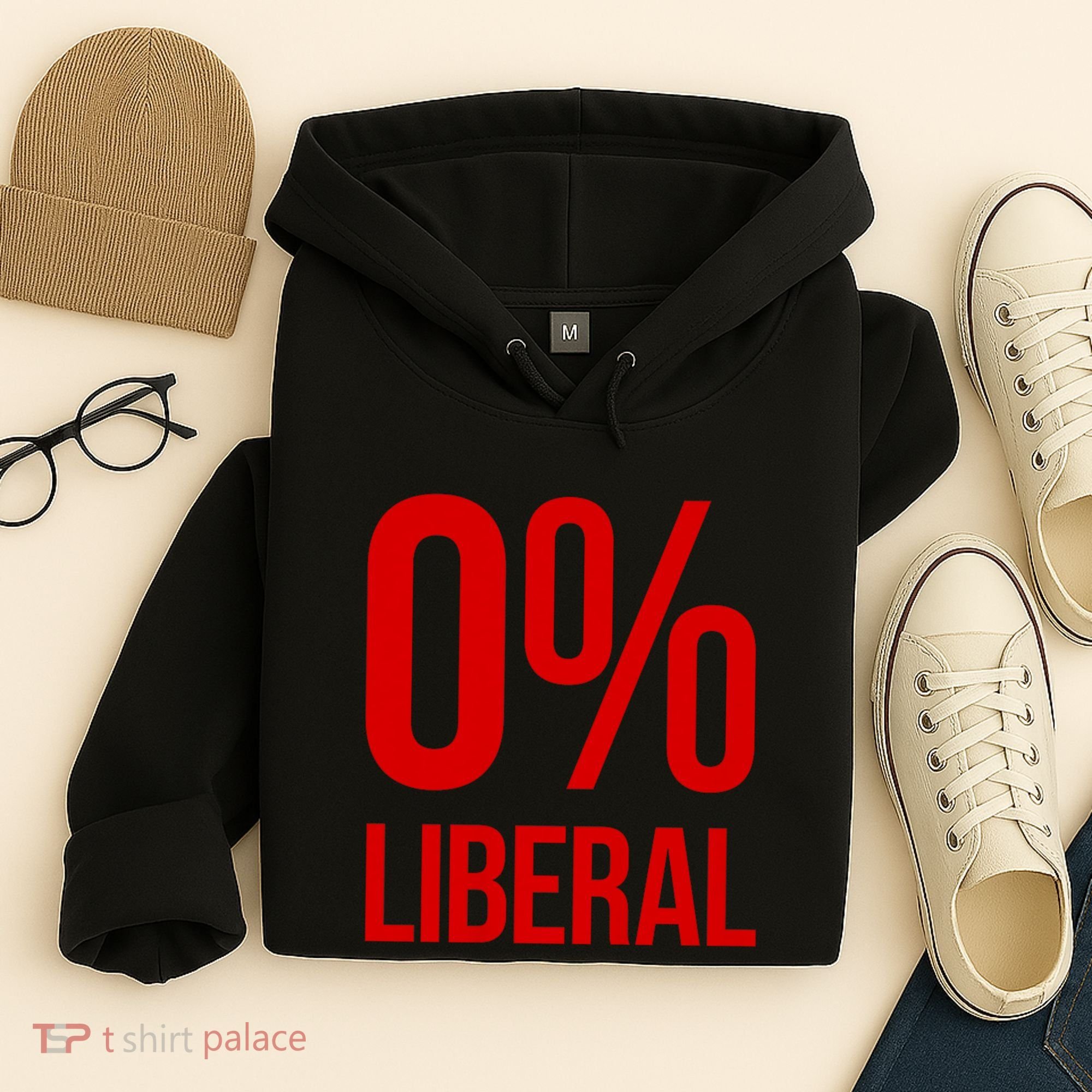 0% Zero Percent Liberal Conservative Hoodie
