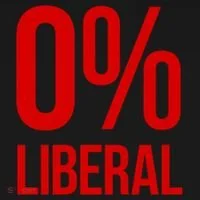 0% Zero Percent Liberal Conservative Button thumb 1