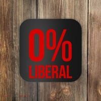 0% Zero Percent Liberal Conservative Coaster thumb 0