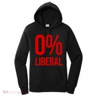 0% Zero Percent Liberal Conservative Women's Hoodie thumb 0