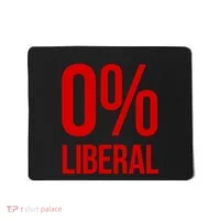0% Zero Percent Liberal Conservative Mousepad thumb 0