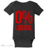0% Zero Percent Liberal Conservative Baby Bodysuit thumb 0