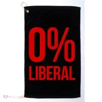0% Zero Percent Liberal Conservative Golf Towel thumb 0