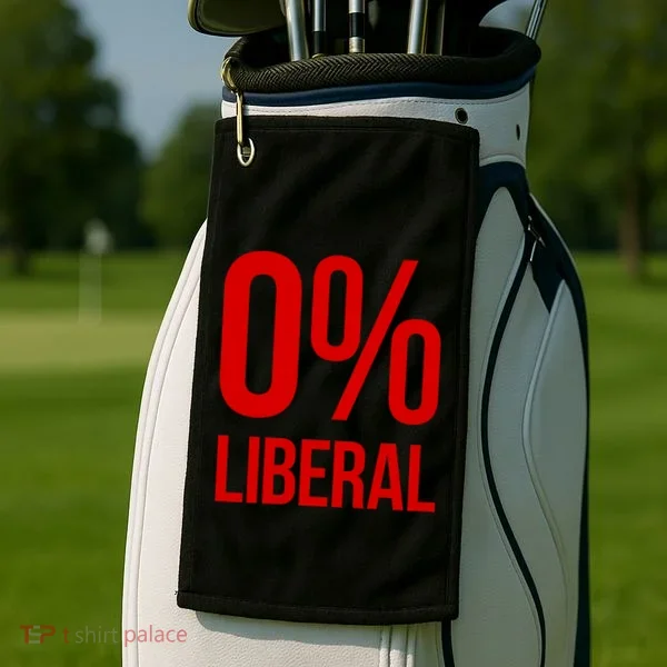 0% Zero Percent Liberal Conservative Golf Towel