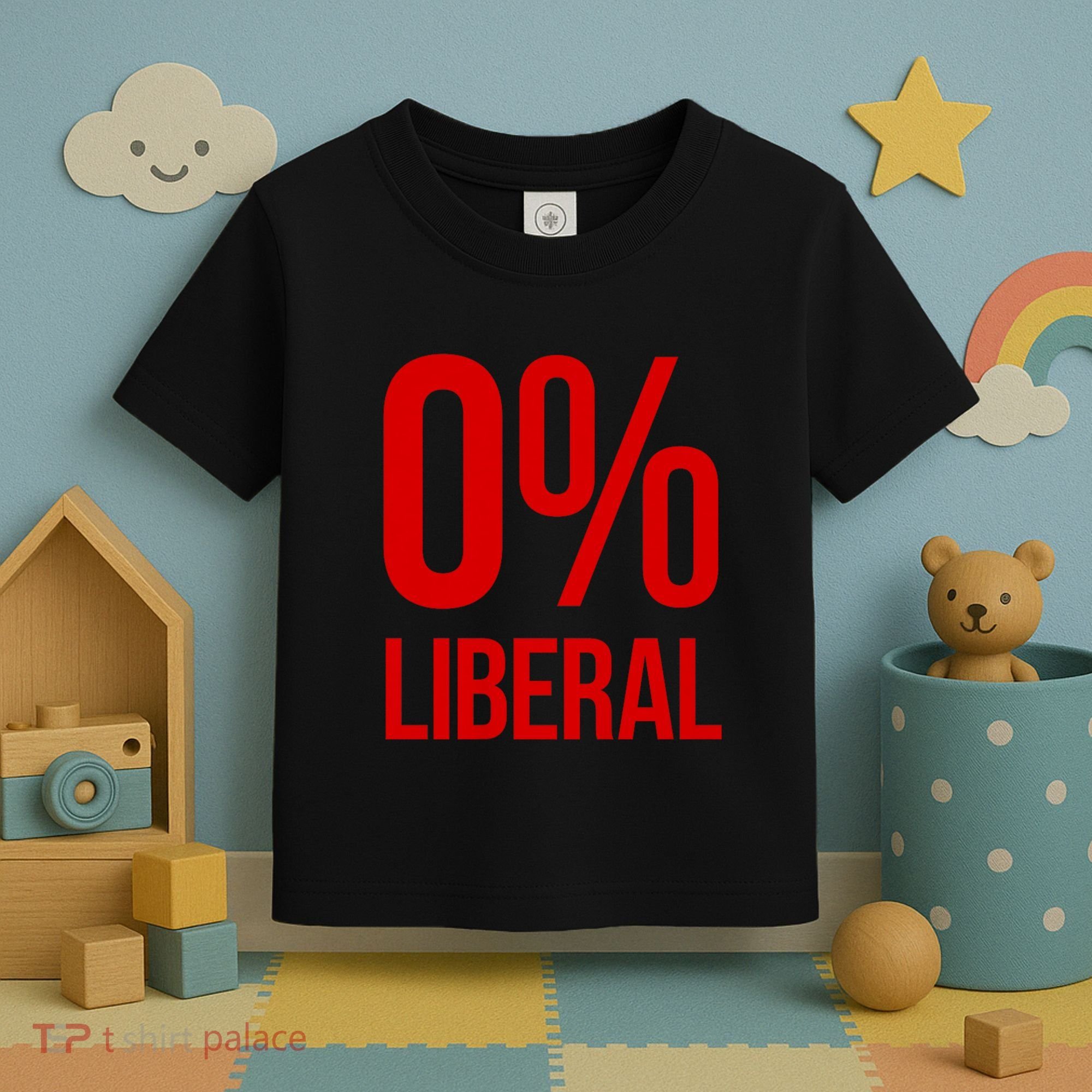0% Zero Percent Liberal Conservative Toddler T-Shirt