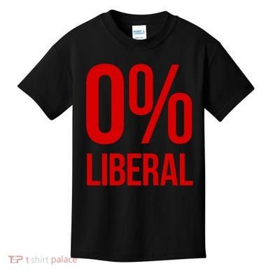 0% Zero Percent Liberal Conservative Kids T-Shirt