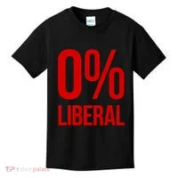 0% Zero Percent Liberal Conservative Kids T-Shirt thumb 0