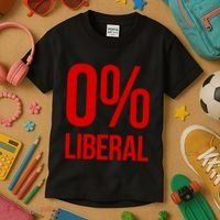 0% Zero Percent Liberal Conservative Kids T-Shirt thumb 3