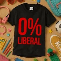 0% Zero Percent Liberal Conservative Kids T-Shirt thumb 3