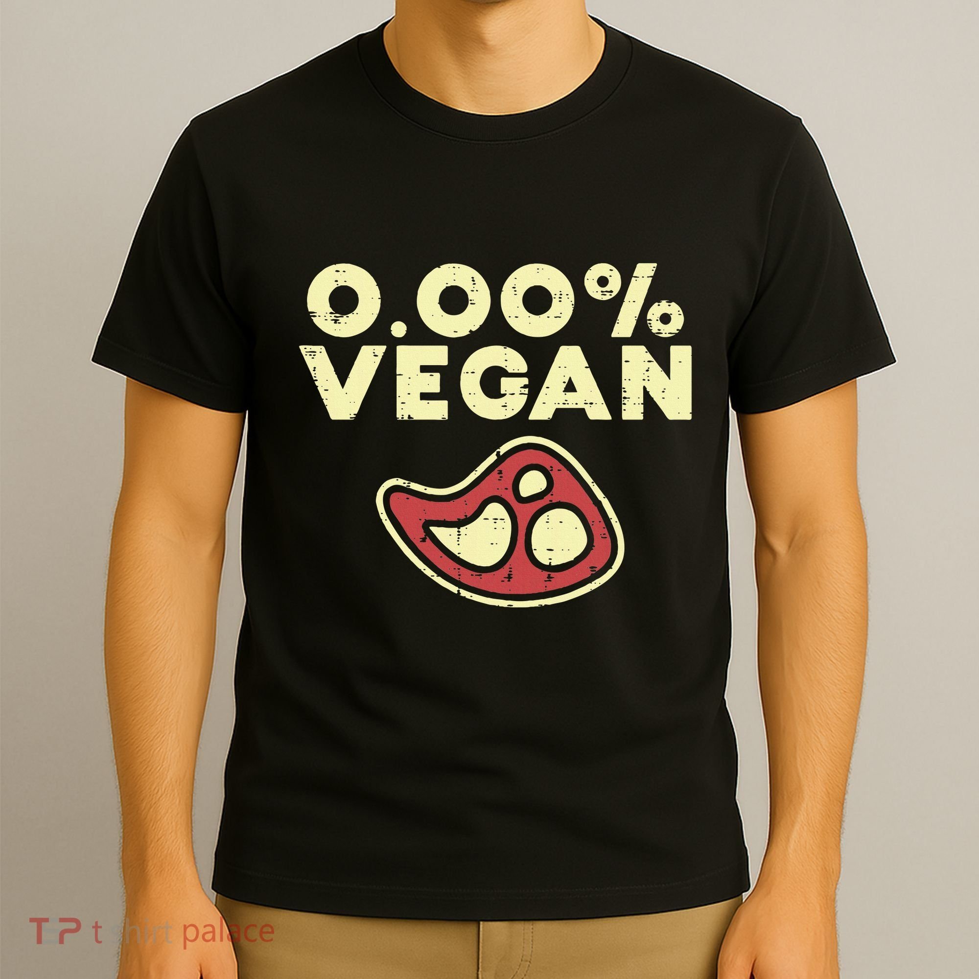 0 Zero Percent Vegan Funny Steak Bbq Grill Meat Lover Eater T-Shirt