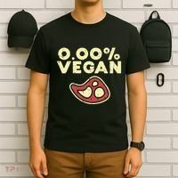 0 Zero Percent Vegan Funny Steak Bbq Grill Meat Lover Eater T-Shirt thumb 6