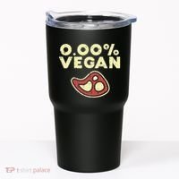 0 Zero Percent Vegan Funny Steak Bbq Grill Meat Lover Eater Tumbler thumb 0