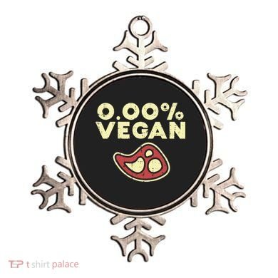 0 Zero Percent Vegan Funny Steak Bbq Grill Meat Lover Eater Ornament