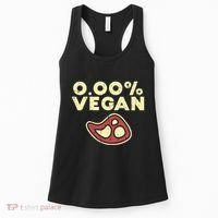 0 Zero Percent Vegan Funny Steak Bbq Grill Meat Lover Eater Women's Tank Top thumb 0
