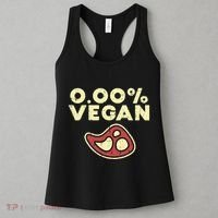 0 Zero Percent Vegan Funny Steak Bbq Grill Meat Lover Eater Women's Tank Top thumb 3