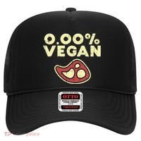 0 Zero Percent Vegan Funny Steak Bbq Grill Meat Lover Eater Hat thumb 0