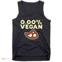0 Zero Percent Vegan Funny Steak Bbq Grill Meat Lover Eater Tank Top thumb 0