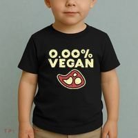 0 Zero Percent Vegan Funny Steak Bbq Grill Meat Lover Eater Toddler T-Shirt thumb 2
