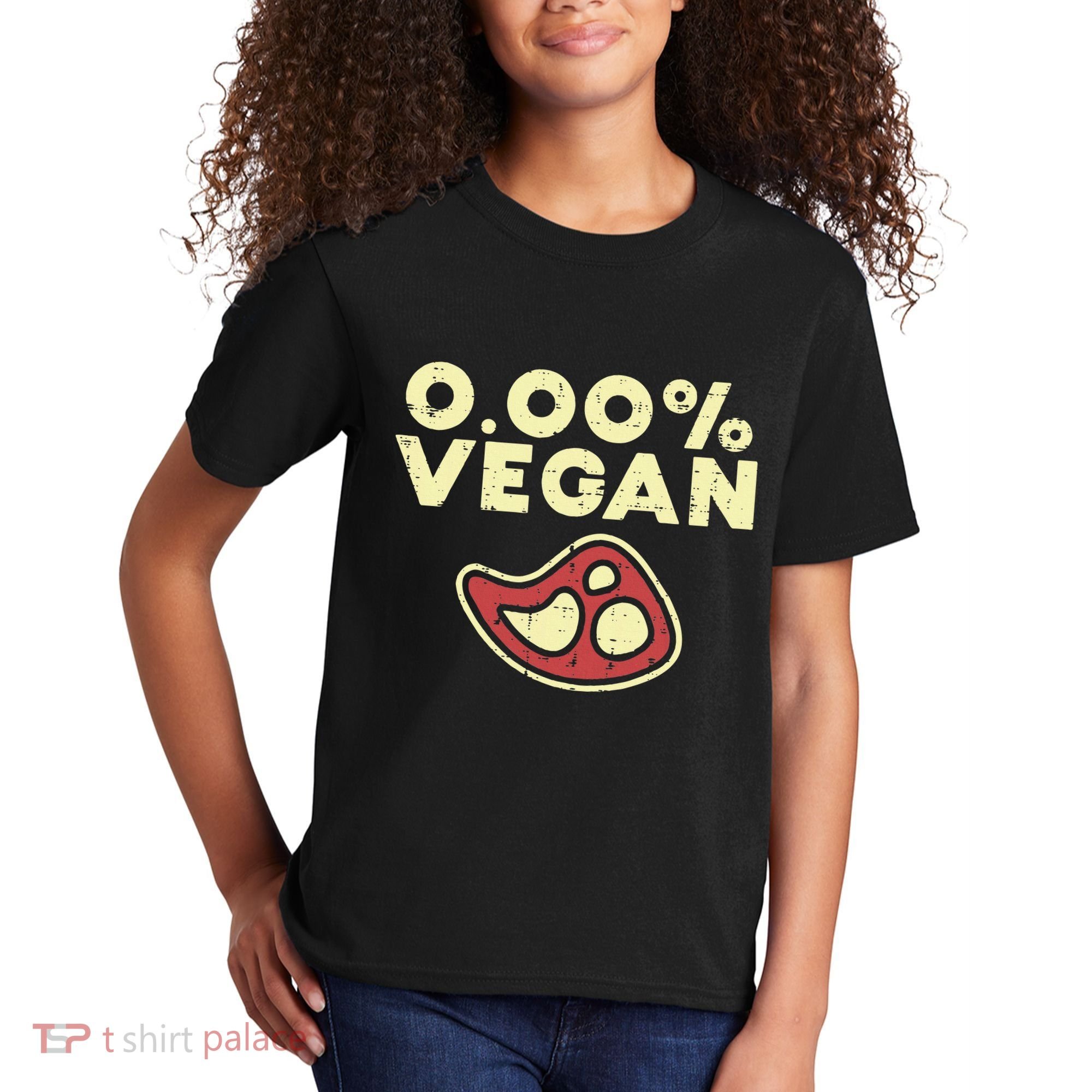 0 Zero Percent Vegan Funny Steak Bbq Grill Meat Lover Eater Kids T-Shirt