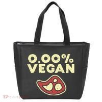 0 Zero Percent Vegan Funny Steak Bbq Grill Meat Lover Eater Tote Bag thumb 0