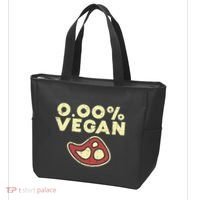 0 Zero Percent Vegan Funny Steak Bbq Grill Meat Lover Eater Tote Bag thumb 3