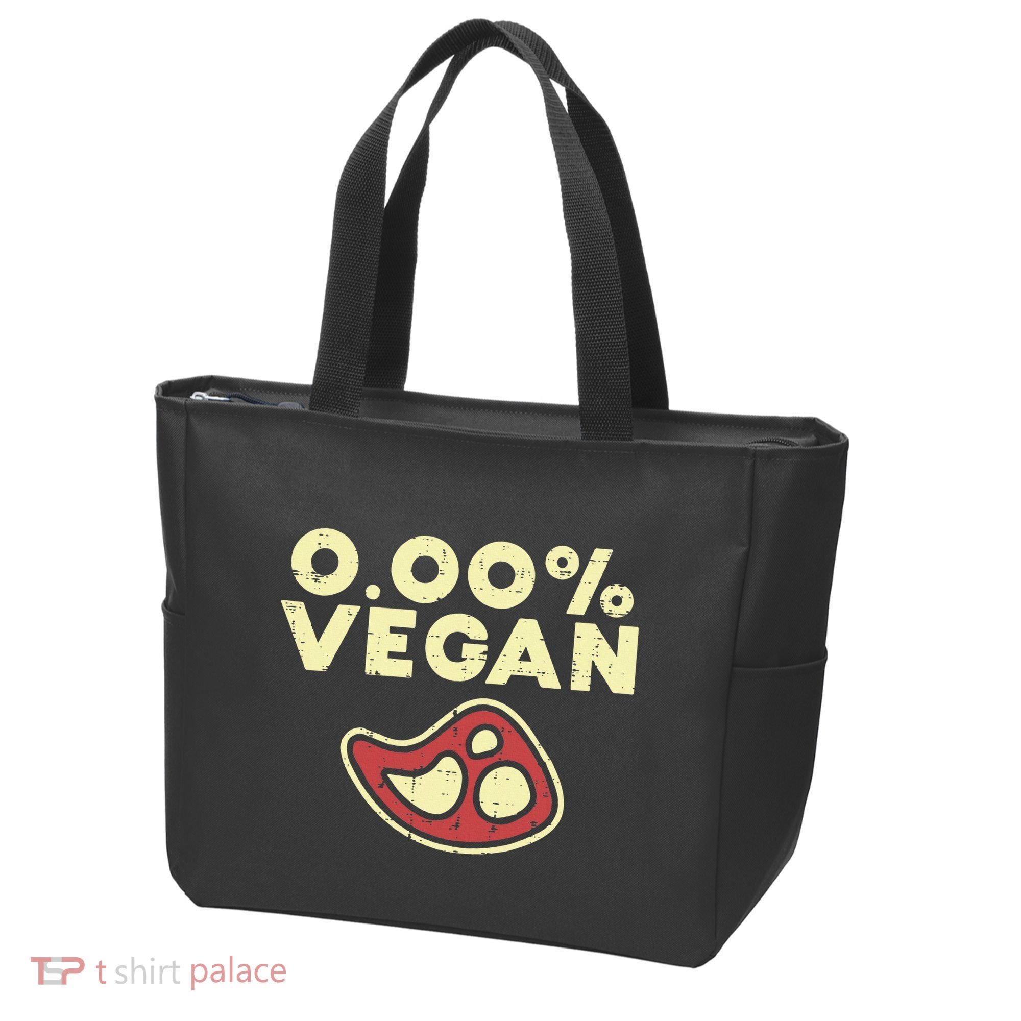 0 Zero Percent Vegan Funny Steak Bbq Grill Meat Lover Eater Tote Bag