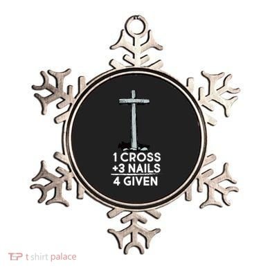 1 Cross Plus 3 Nails Equals 4 Given Ornament