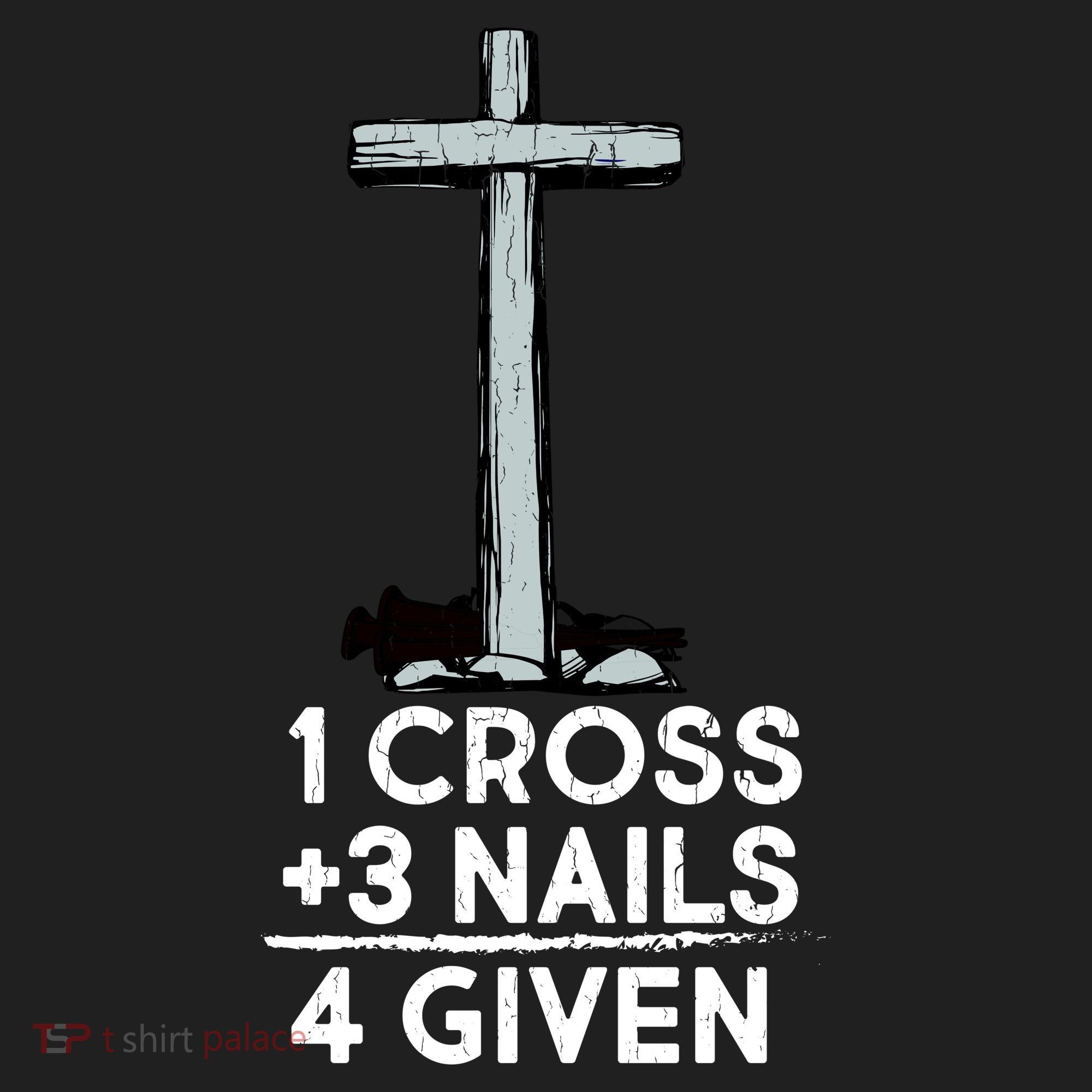 1 Cross Plus 3 Nails Equals 4 Given Golf Towel