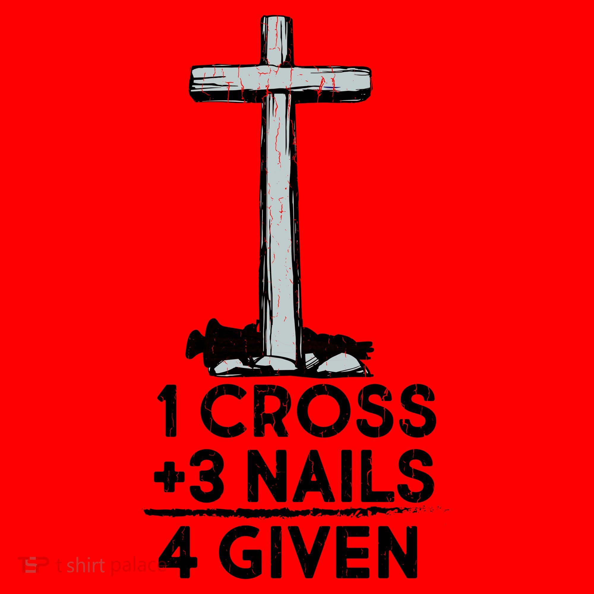 1 Cross Plus 3 Nails Equals 4 Given Santa Hat