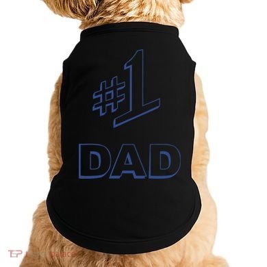 #1 Dad Number One Logo Doggie Tank