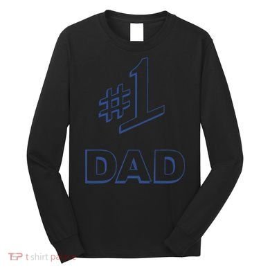 #1 Dad Number One Logo Long Sleeve Shirt
