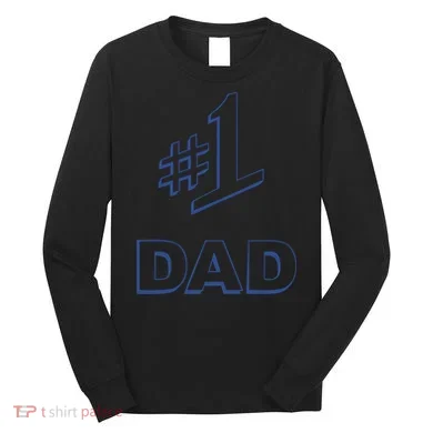 #1 Dad Number One Logo Long Sleeve Shirt
