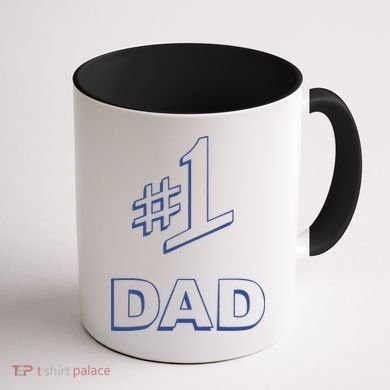 #1 Dad Number One Logo Coffee Mug back