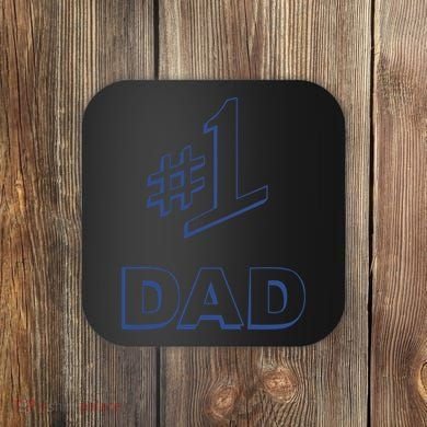 #1 Dad Number One Logo Coaster
