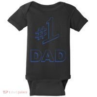 #1 Dad Number One Logo Baby Bodysuit thumb 0