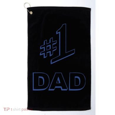 #1 Dad Number One Logo Golf Towel