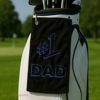 #1 Dad Number One Logo Golf Towel thumb 2