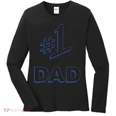 #1 Dad Number One Logo Women's Long Sleeve Shirt